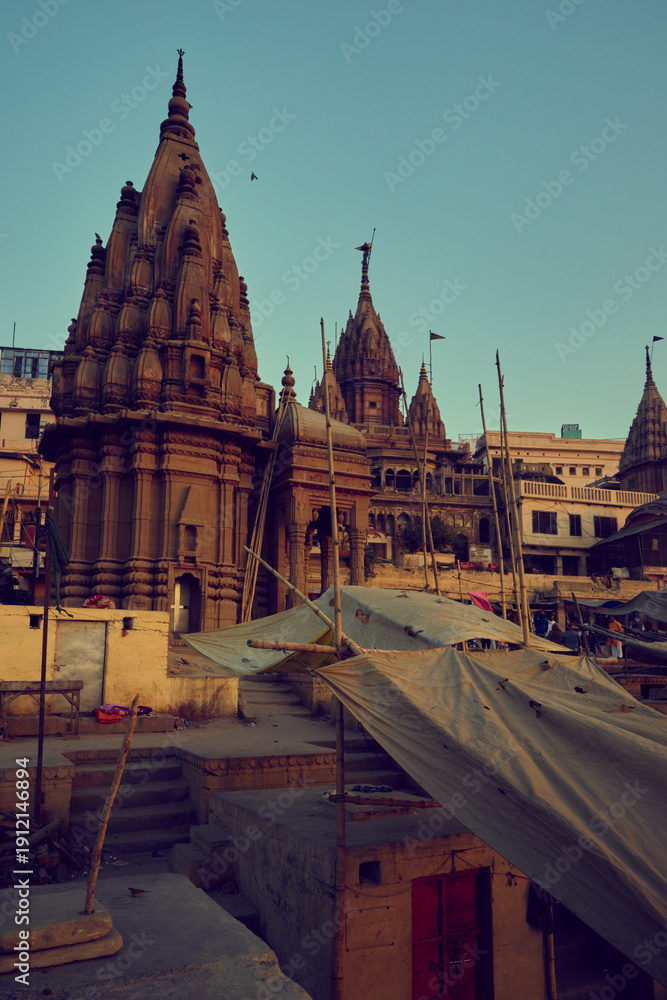 Fototapeta premium Pancha Ganga Ghat in Varanasi city, India