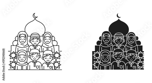 Family tree generations flat design vector illustration with diverse smiling faces