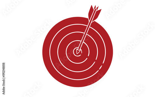 Bullseye target with arrow