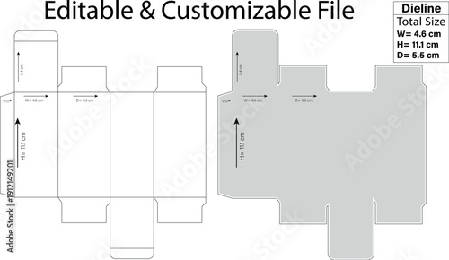Dieline template, box template design,diecute design, medichine package design