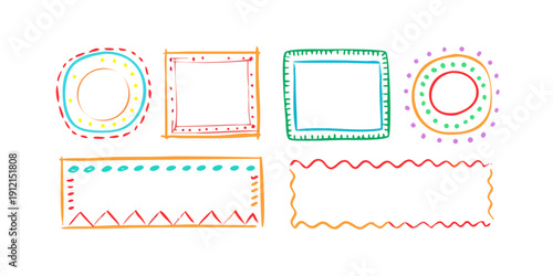 A collection of diverse shapes and patterns showcasing design elements Vector