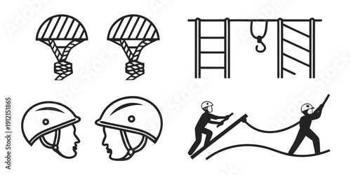 A diverse collection of people engaging in various physical activities and sports Vector
