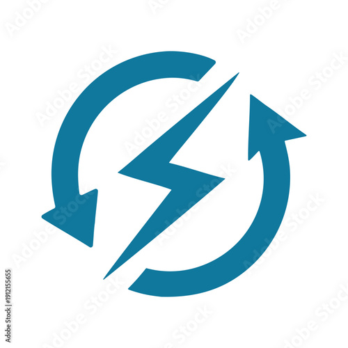 Lightning Bolt with Circular Arrows.