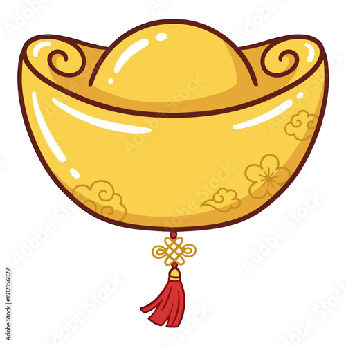 Chinese Gold Ingot Symbol