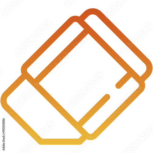 Eraser Lineal Gradient Vector Icon.