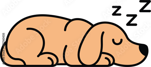 Cute cartoon Cavalier King Charles Spaniel dog vector illustration sitting with blue collar isolated on white background for pet shops, veterinary clinics, and animal lovers.