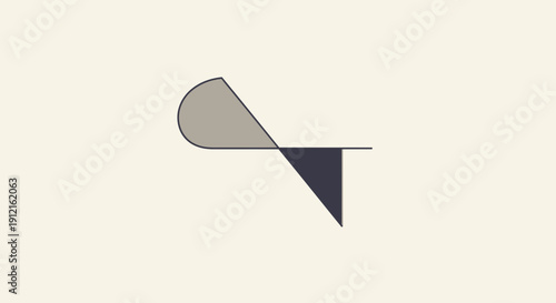 Abstract floral logo design with elegant stylized leaves and text elements