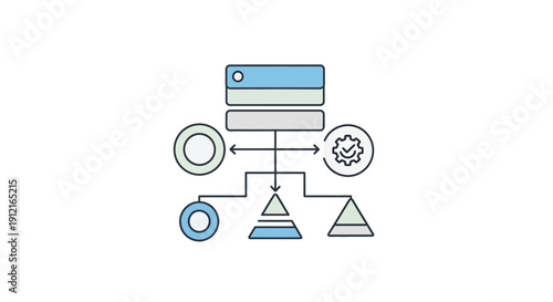 
Business Process Balance Diagram With Workflow Scales And Structured Decision Flow Elements
