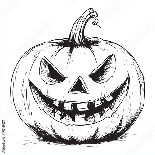 Funny Halloween pumpkin silhouette collection. Vector illustration isolated on a white background