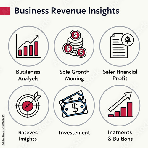 Business revenue insights and financial analysis Vector