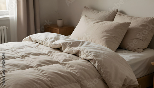 bed with pillows