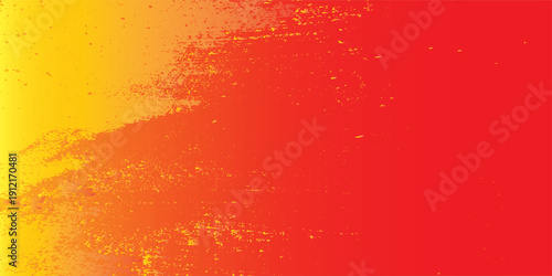 Yellow and red abstract grunge background with halftone style.