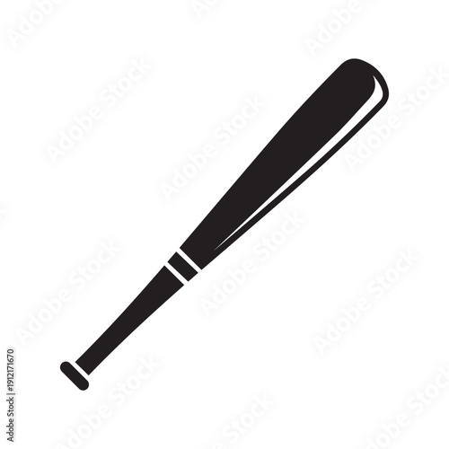 Baseball bat icon. Simple illustration of baseball bat vector icon for web design isolated on white background
