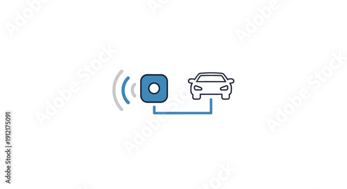 Car connected to a device wirelessly.