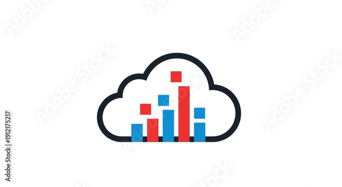 Cloud Computing Data Statistics Graph.