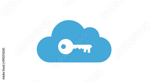 Cloud Storage Key Security Icon.