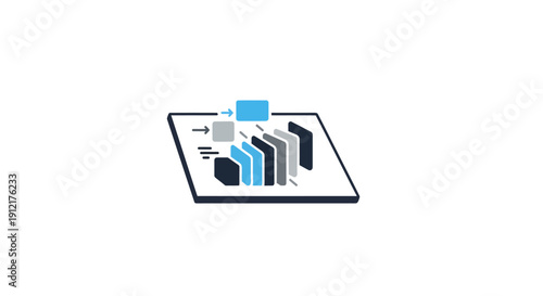 Colorful bar chart on screen.