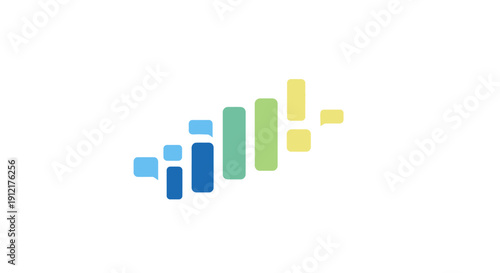 Colorful bars and rectangles graphic.