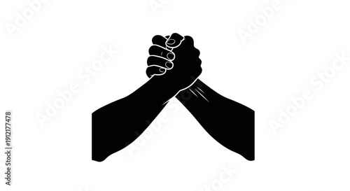 Two hands clasped in a strong handshake 1.