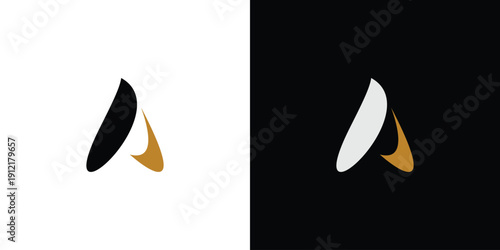 Modern and unique letter A initials logo design