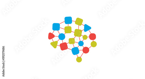 Colorful Molecular Structure Illustration.