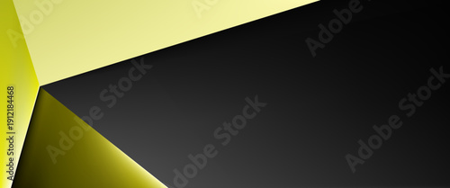 black yellow white paper web banner abstract background