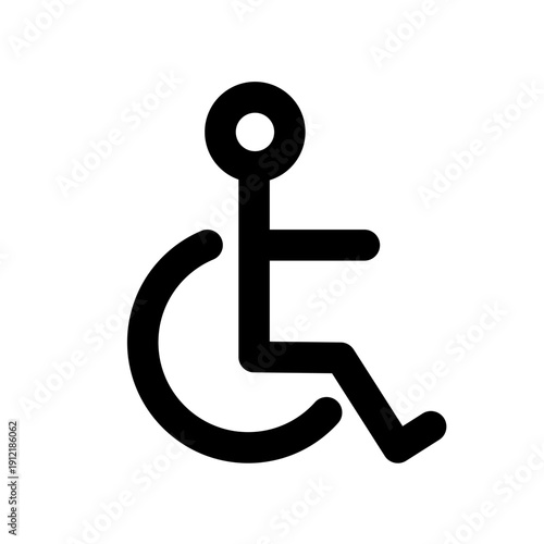 Handicap accessibility sign, simple vector icon