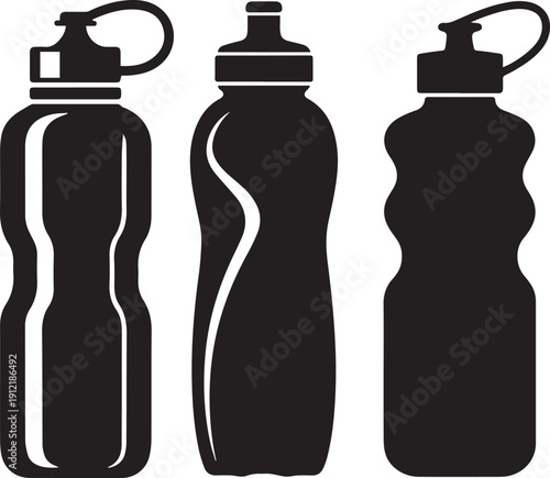 Water Bottle Icon Set