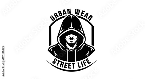 Urban Wear Street Life Hoodie Man Logo.