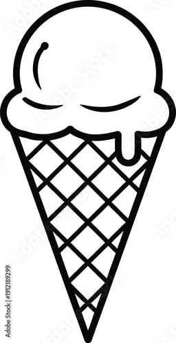 Ice- Cream outline vector icon