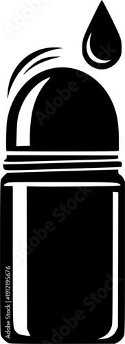 Roll on deodorant icon presenting daily hygiene and body care product