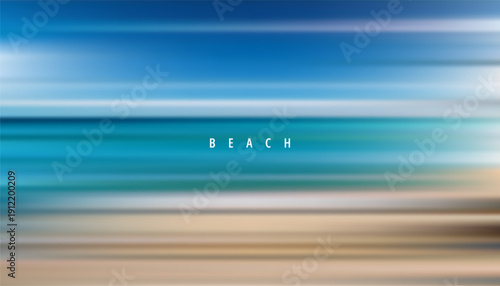 Abstract Beach Landscape with Motion Blur Effect Horizontal Summer Sea Coast Gradient for Luxury Travel Website Banner Tropical Vacation Background and Serene Nature Header Illustration