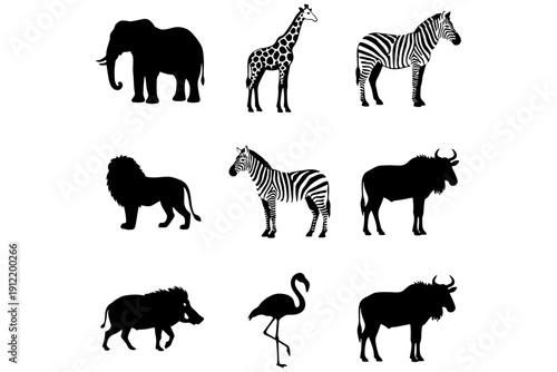 African Antelope Silhouette – Safari Animal Collection