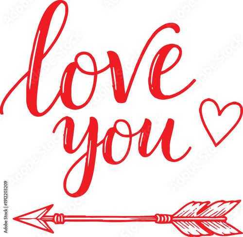 Valentine's day graphic with love message