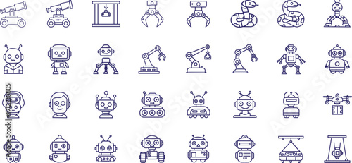 Collection of 30 unique ancient or historical architectural elements and statues