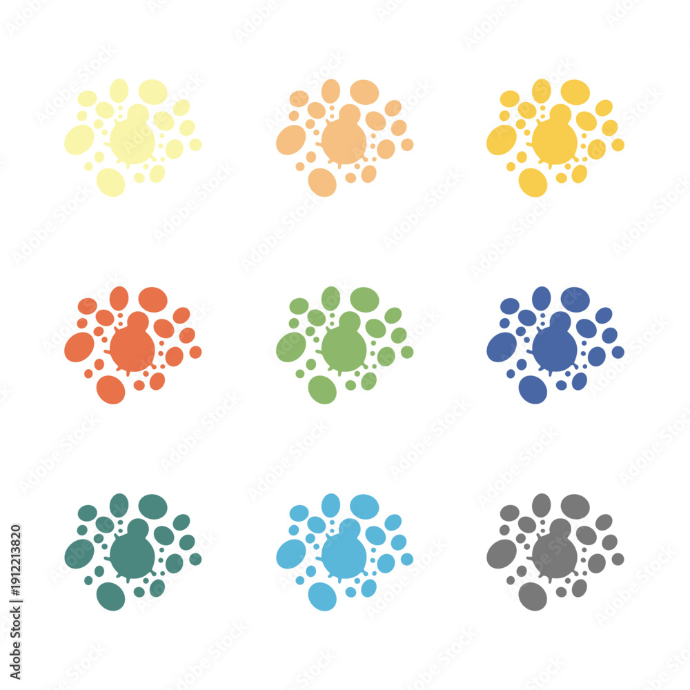 Fototapeta premium Image of pollen symbol with copy space 