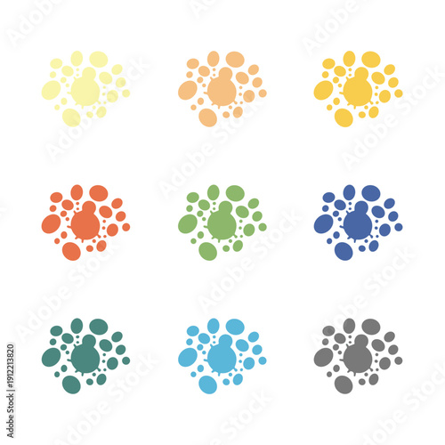 Image of pollen symbol with copy space 
