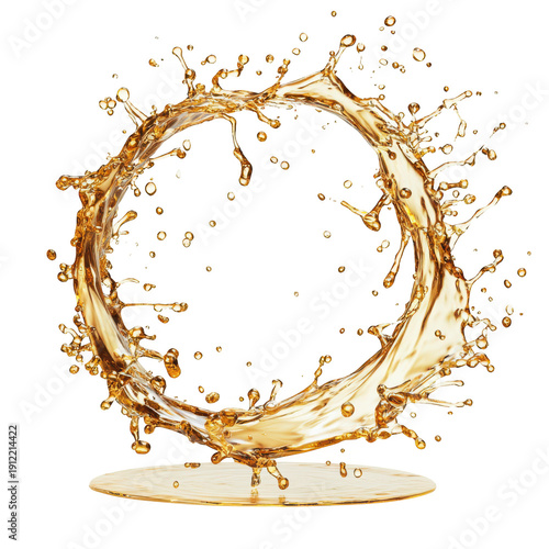 Gold Christmas Wreath Ornament Display isolated on a transparent background