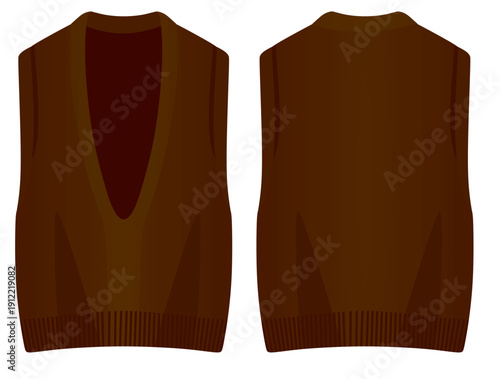 Female sleeveless t shirt. vector