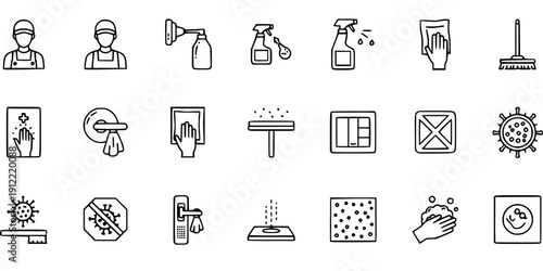 Surface Disinfection High-Touch Areas Silhouette