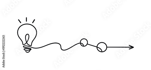 Abstract Innovation Line. Symbolic Abstraction. Minimalistic one-line drawing of a minimal abstract form representing