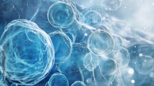 Exploration of human lung tissue revealing intricate cellular structures and their surroundings in vibrant detail