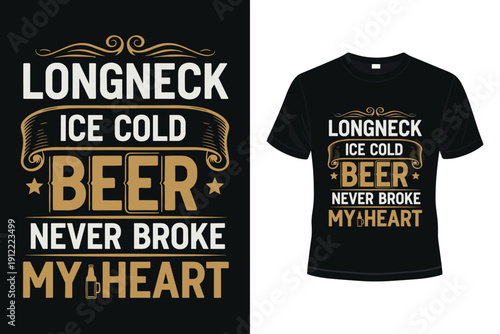 Beer lover t-shirt design with funny quote