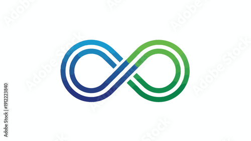 Gradient infinity symbol in blue and green