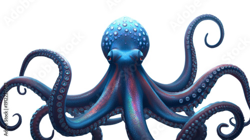 octopus on a white background