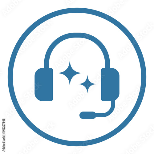 Virtual AI assistant and chatbot: one color vector icon