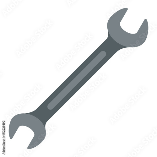 Metal spanner repair tool isolated