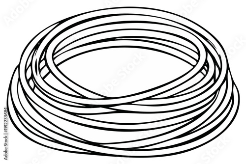 Outline of a Coil of Rubber Bands