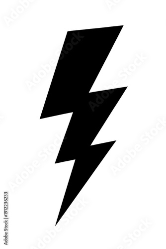 Lightning Bolt Vector Icon - Minimalist Flash Symbol for Energy, Electricity, and Speed. Simple Professional Silhouette Graphic for Power, Charging, and Weather Concepts.