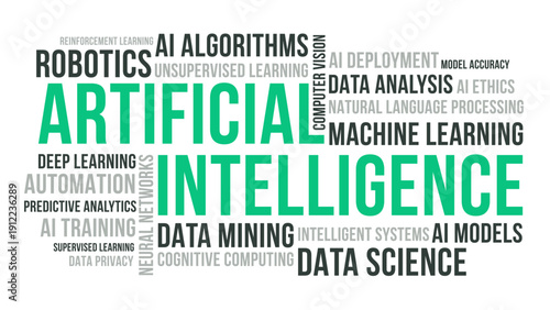 Artificial Intelligence Word Cloud Design for Robotics Data Mining and Machine Learning. Artificial Intelligence